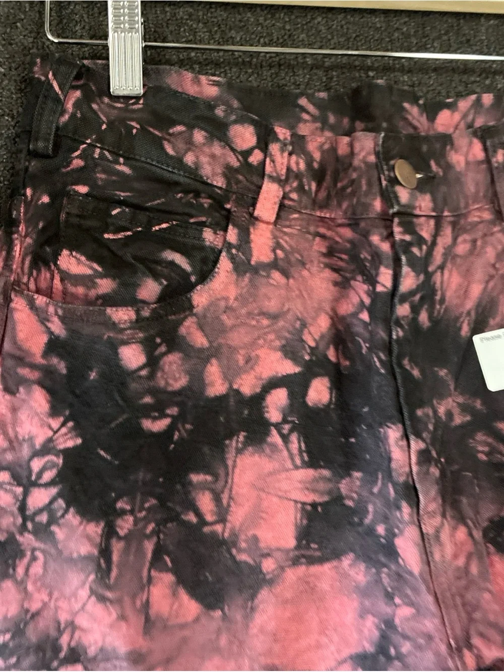 Men Market My Chemical Romance Jeans Black/Pink Tyedye Skater Grunge Goth SZ 34